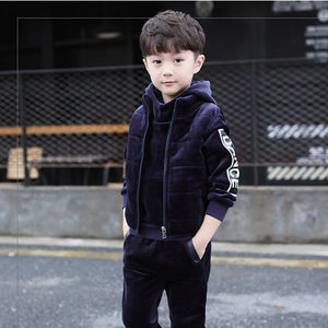 Fleece-Lined Boys Winter Three-Piece Set